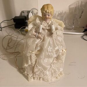 Electric CHRISTMAS ANGEL wLight
Up Candles Tree Topper vintage